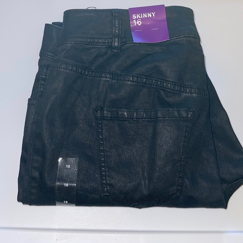 Lame Bryant Skinny jeans black , shiny 16